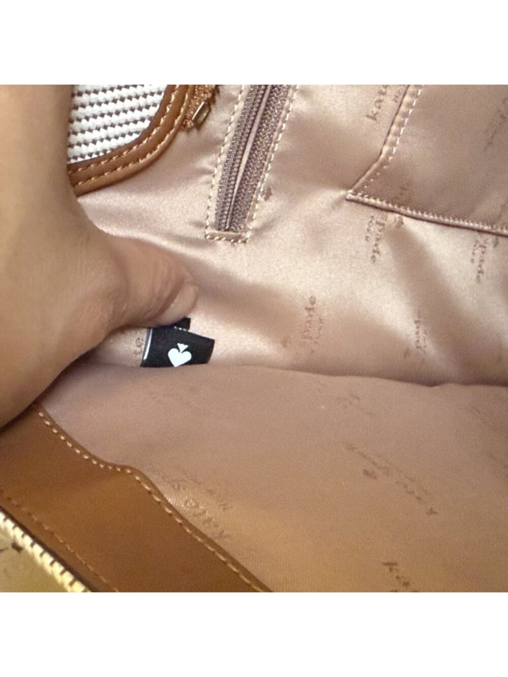 Kate Spade New York Canvas & Tan Leather Logo Tote - Unused - Picture 8 of 10